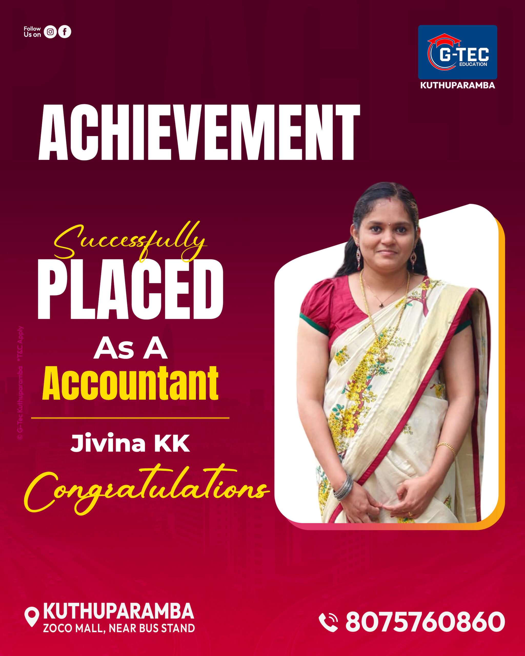 100% Placement Assistance | GTEC Kuthuparamba