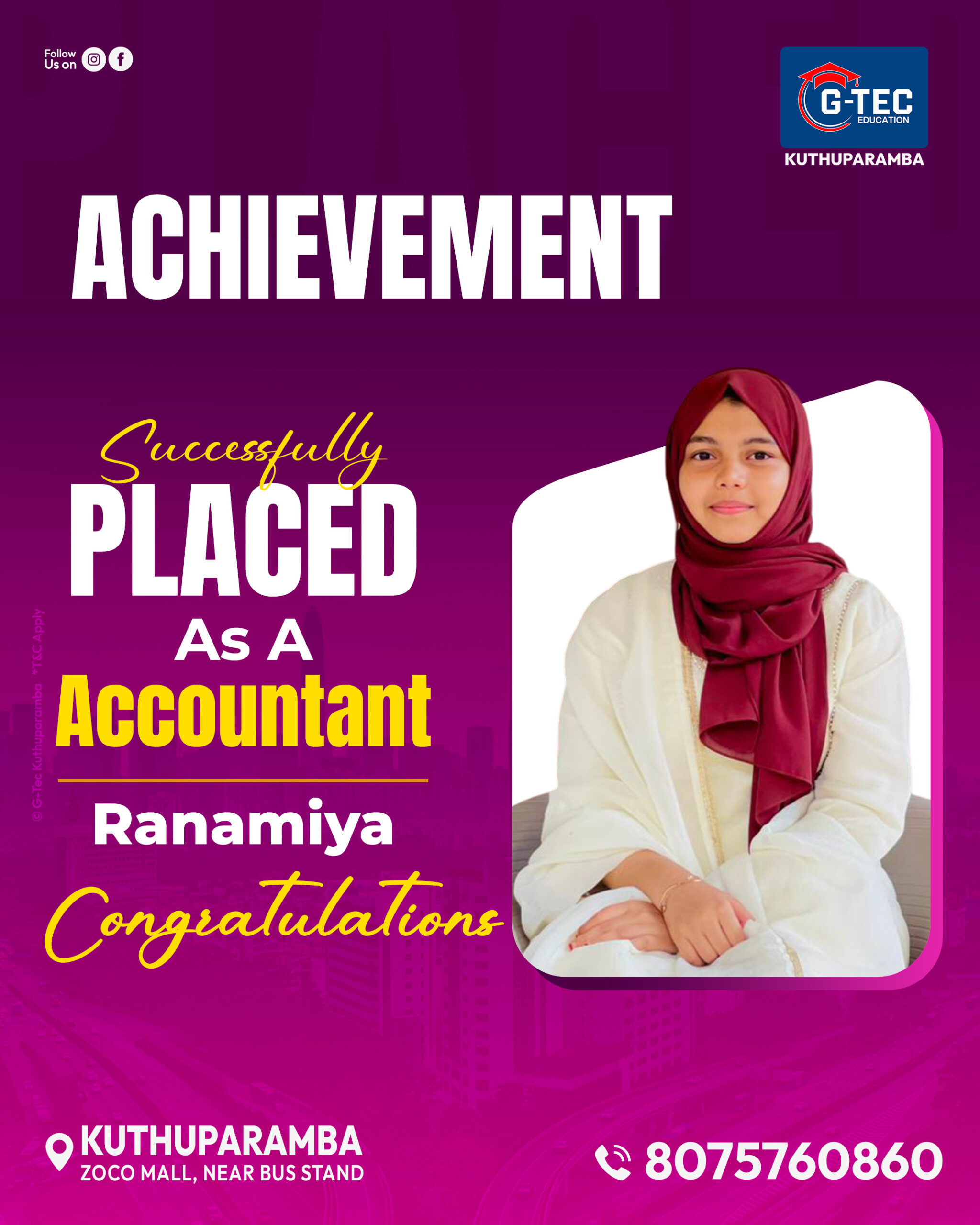 100% Placement Assistance | GTEC Kuthuparamba