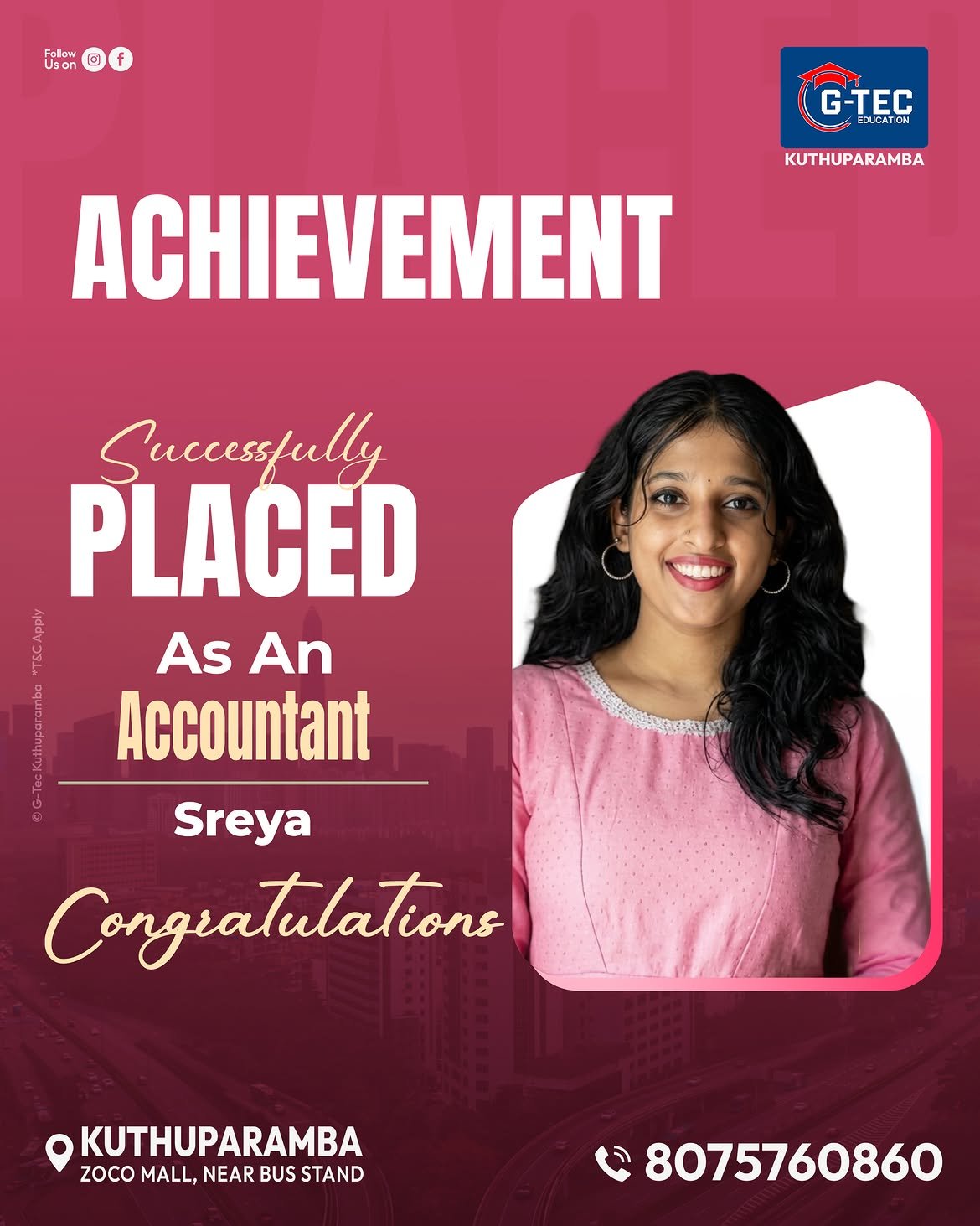 ഒരു വലിയ Achievement!.പഠിക്കാൻ വരുമ്പോൾ ഉള്ള സ്വപ്നം യാഥാർഥ്യമാക്കി കൊടുത്തുജി-ടെക് കുത്തുപറമ്പP (6)
