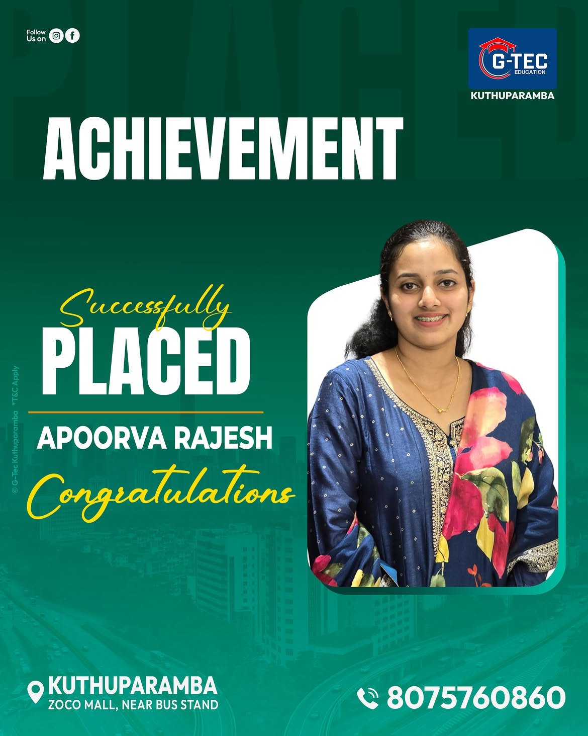 ഒരു വലിയ Achievement!.പഠിക്കാൻ വരുമ്പോൾ ഉള്ള സ്വപ്നം യാഥാർഥ്യമാക്കി കൊടുത്തുജി-ടെക് കുത്തുപറമ്പS (3)